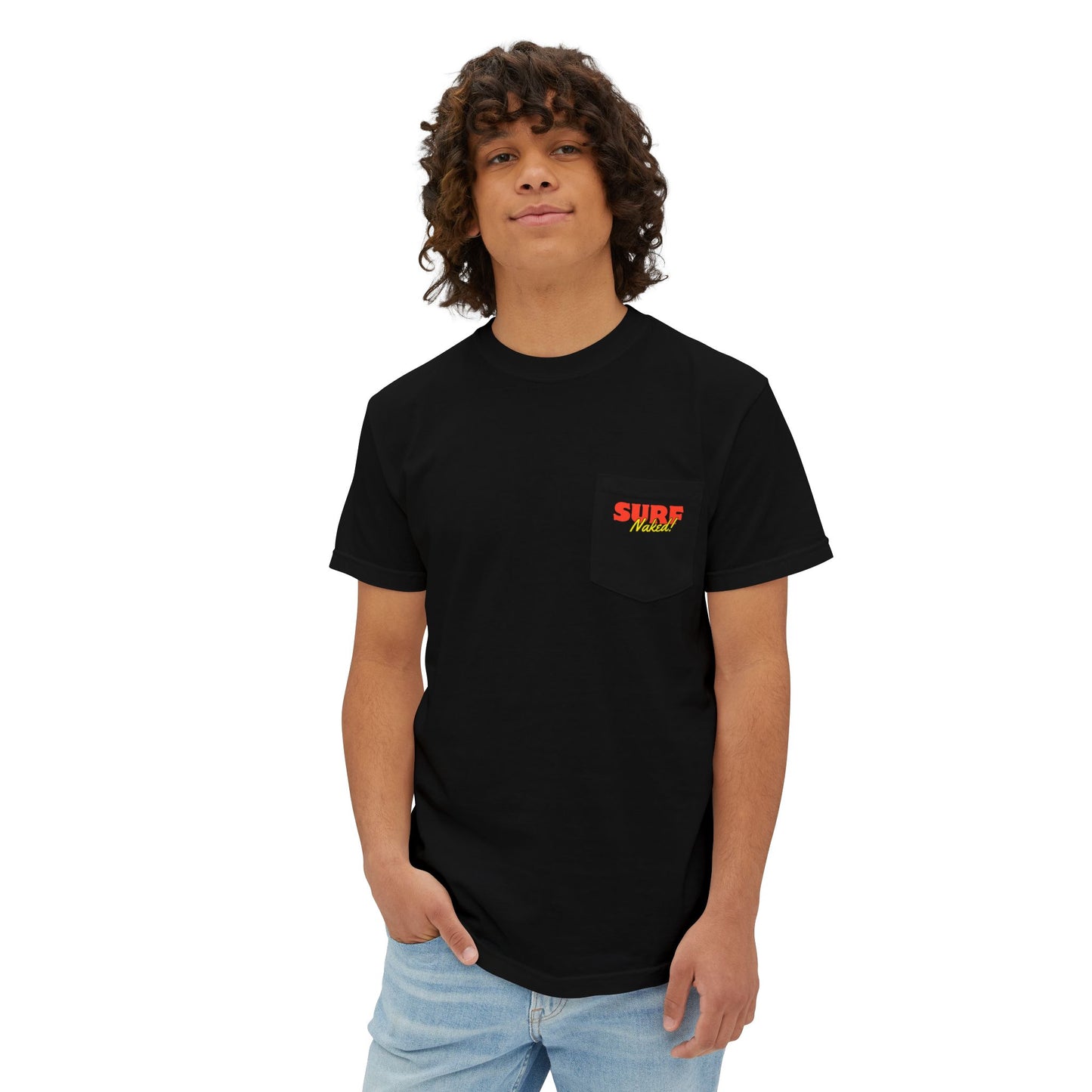 70s Surfer Pocket Tee Black