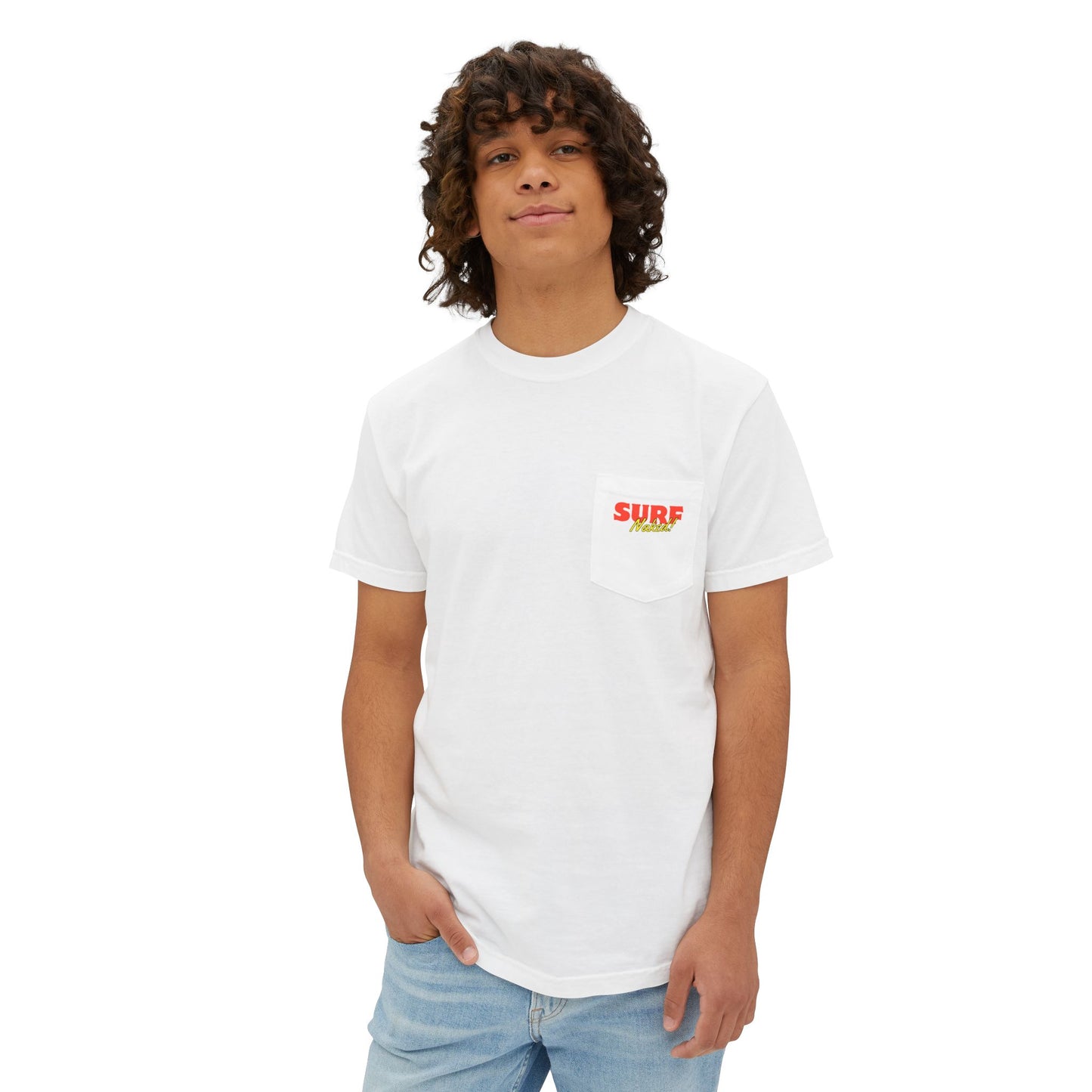 70s Surfer Pocket Tee White
